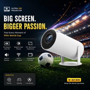 Mini Projector with Android 11, HY300 Home Projector 4K Ultra Hd Support, Smart Magcubic Projector 5G WIFI6 BT5.0 Auto Horizontal