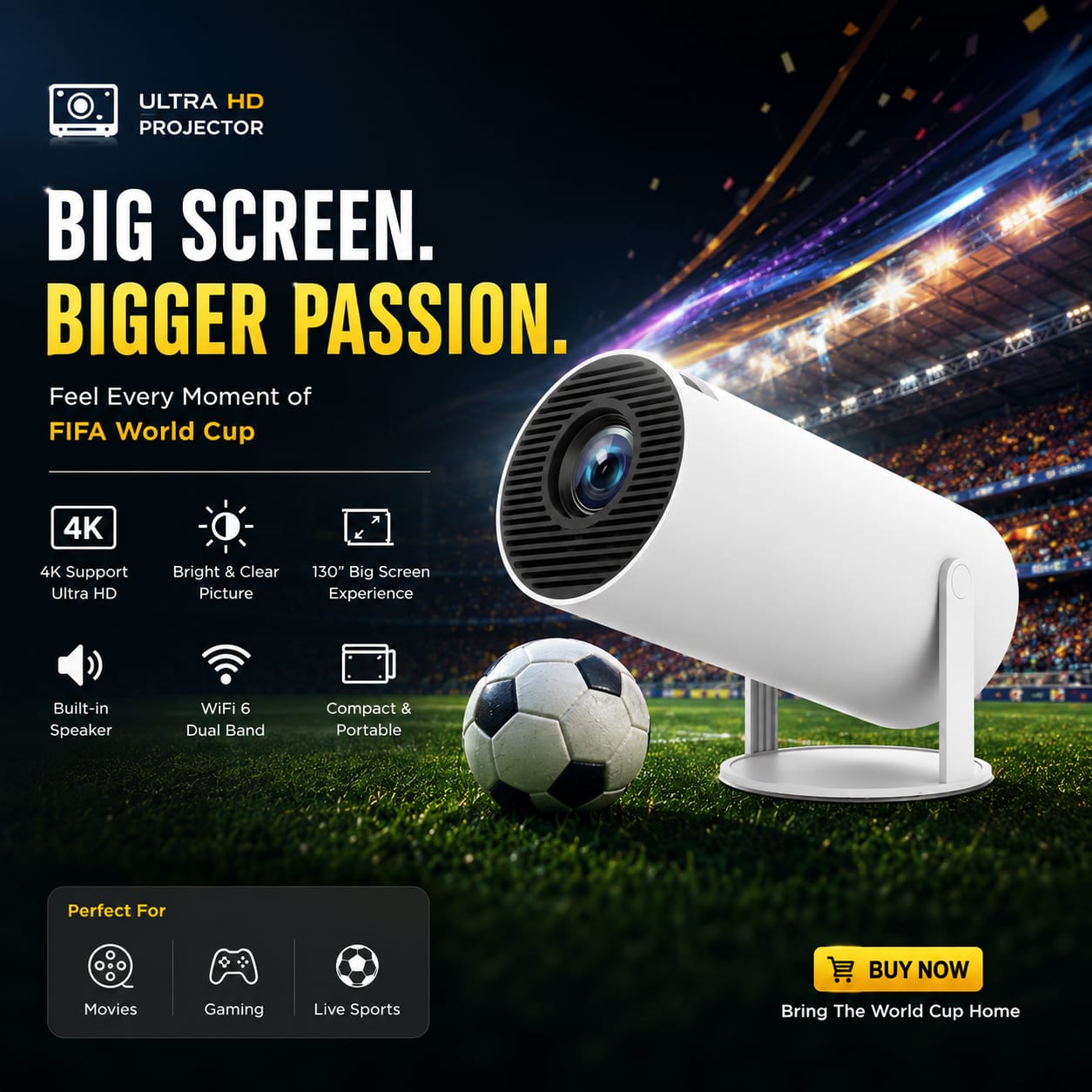Mini Projector with Android 11, HY300 Home Projector 4K Ultra Hd Support, Smart Magcubic Projector 5G WIFI6 BT5.0 Auto Horizontal