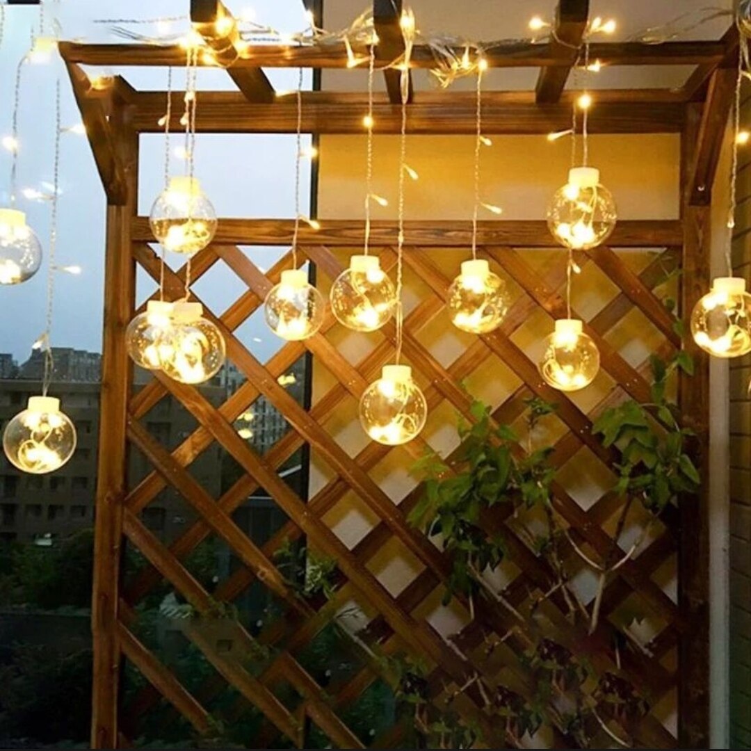 Wish Ball LED Fairy Light for Curtains- 16 feet, 12 Wish Ball-MHN – light decoration (P-3570)